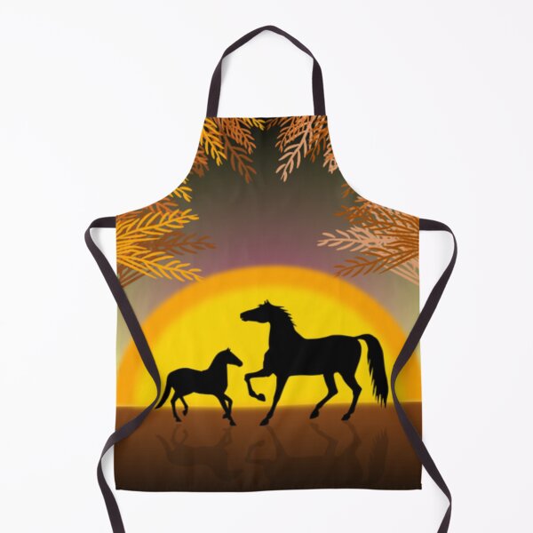 Item preview, Horses with Awesome Sunset Background designed and sold by CheeryDK.