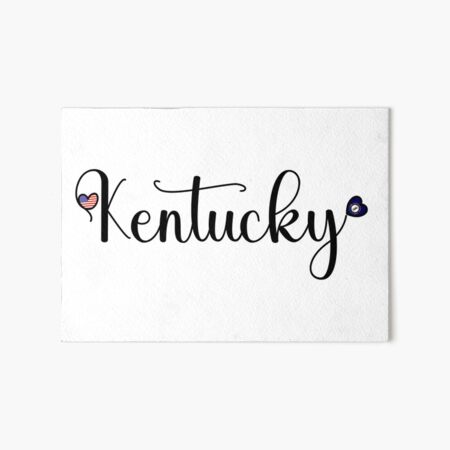 Item preview, I Love Kentucky - Kentucky Script With Heart Shaped Flags designed and sold by molamode.