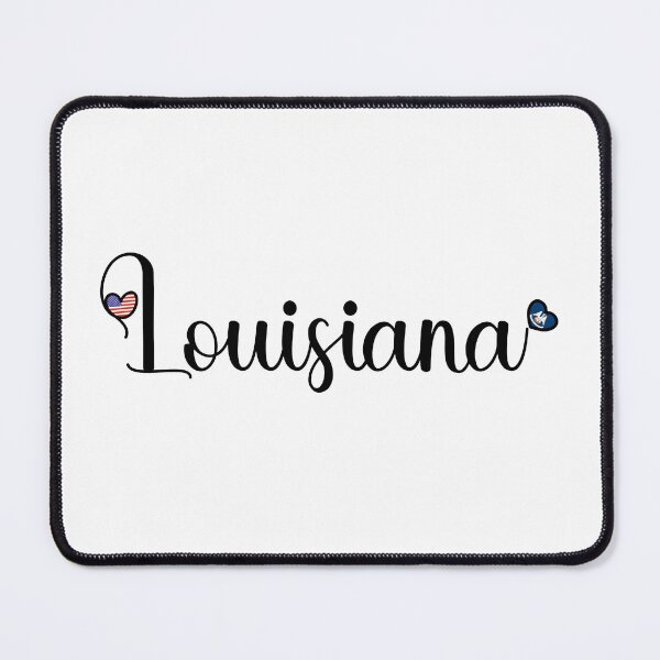Item preview, I Love Louisiana - Louisiana Script With Heart Shaped Flags designed and sold by molamode.