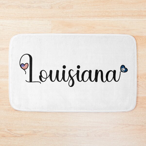 Item preview, I Love Louisiana - Louisiana Script With Heart Shaped Flags designed and sold by molamode.