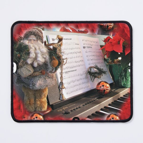 Item preview, Christmas Clock with Santa + Sheet Music Image designed and sold by kristalcurt.