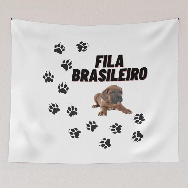 Item preview, Adorable Cute Fila Brasileiro Brazilian Mastiff Pupppy Paw Prints  designed and sold by silviaol.