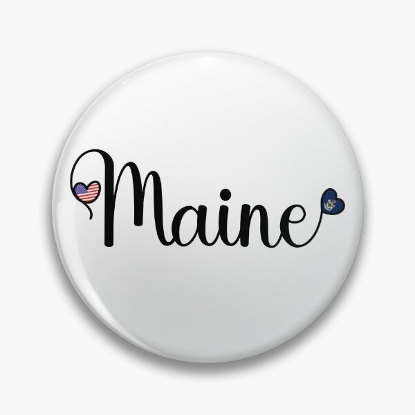Item preview, I Love Maine - Maine Script With Heart Shaped Flags designed and sold by molamode.