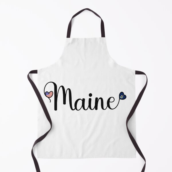 Item preview, I Love Maine - Maine Script With Heart Shaped Flags designed and sold by molamode.