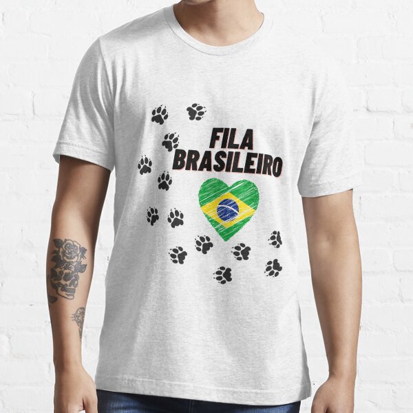 Fila Brasileiro Brazilian Mastiff Dog Paw Prints  Essential T