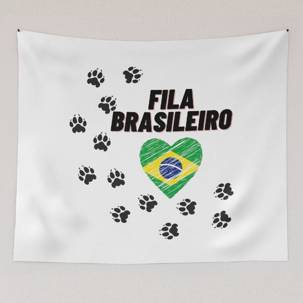 Item preview,  Fila Brasileiro Brazilian Mastiff Dog With Brazil Flag Heart designed and sold by silviaol.
