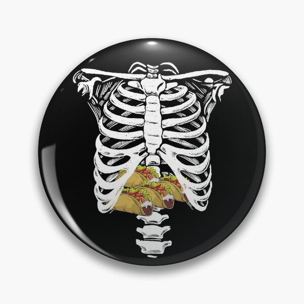 Artikelvorschau, Taco Lover Skeleton Rib Cage Mexican Skeleton Ate Tacos Gear entworfen und verkauft von DynamicDesign.