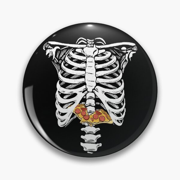 Artikelvorschau, Pizza Lover Skeleton Rib Cage Funny Skeleton Ate Pizza Gear entworfen und verkauft von DynamicDesign.