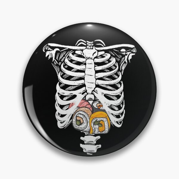Artikelvorschau, Japanese Food Skeleton Rib Cage Funny Skeleton Ate Sushi Gear entworfen und verkauft von DynamicDesign.