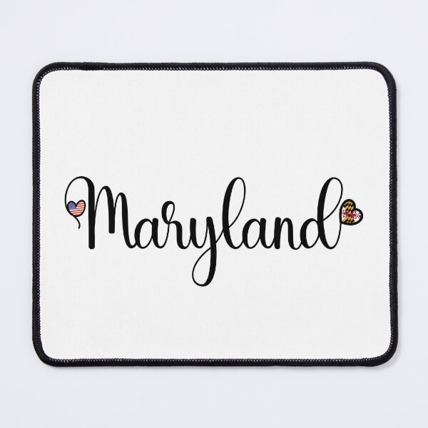 Item preview, I Love Maryland - Maryland Script With Heart Shaped Flags designed and sold by molamode.