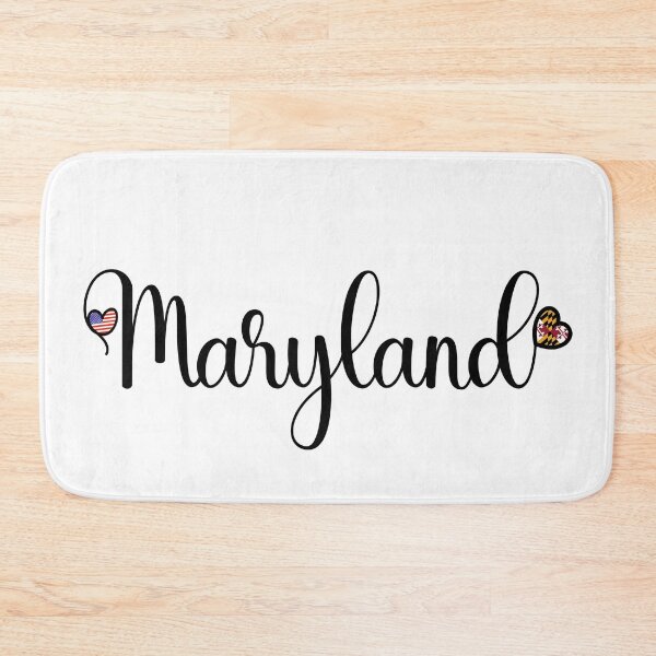 Item preview, I Love Maryland - Maryland Script With Heart Shaped Flags designed and sold by molamode.