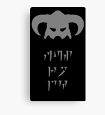 Skyrim Dovahkiin Fus Ro Dah Canvas Print