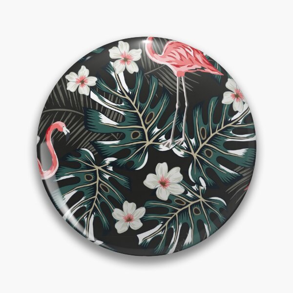 Item preview, Flamingo Palm Leaves Plumeria designed and sold by SiouxLove.