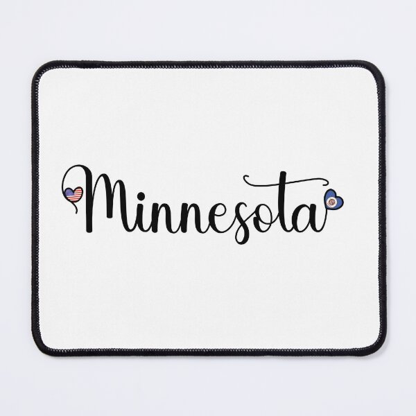 Item preview, I Love Minnesota - Minnesota Script With Heart Shaped Flags designed and sold by molamode.