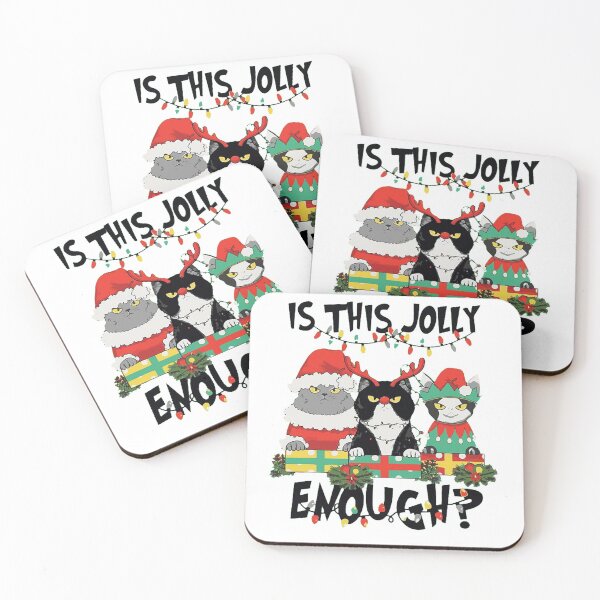 Item preview, Is This Jolly Enough Christmas Cats designed and sold by AsTrooArts.