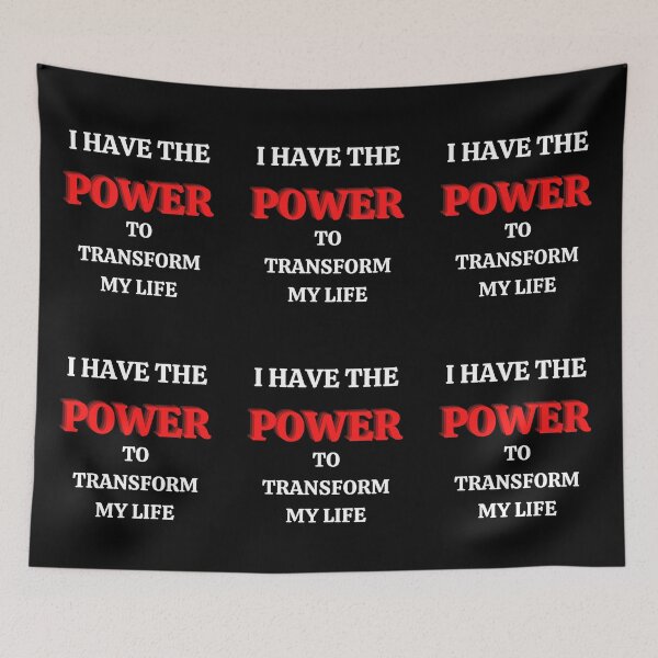 Item preview, I Have The Power To Transform My Life-White Text designed and sold by Trendi61.