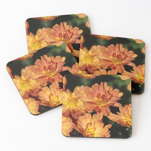 Item preview, Autumn Golden Orange Brown Chrysanthemums After the Rain designed and sold by JariHawk.