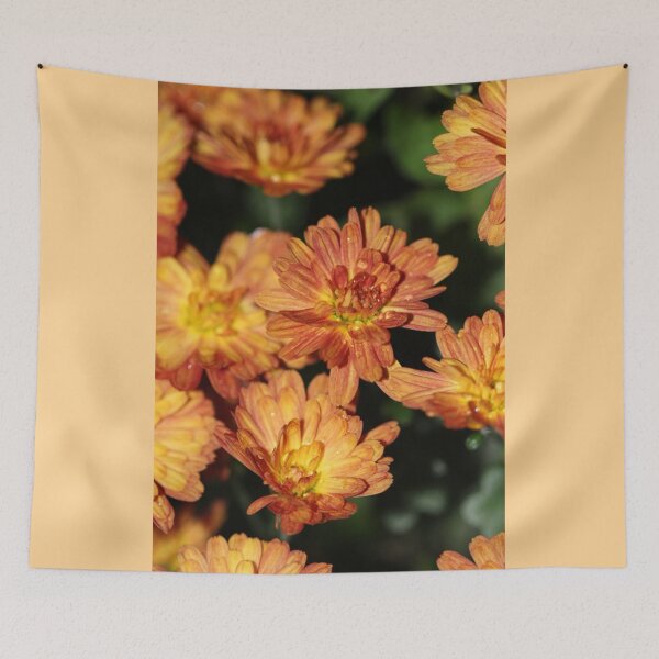 Item preview, Autumn Golden Orange Brown Chrysanthemums After the Rain designed and sold by JariHawk.