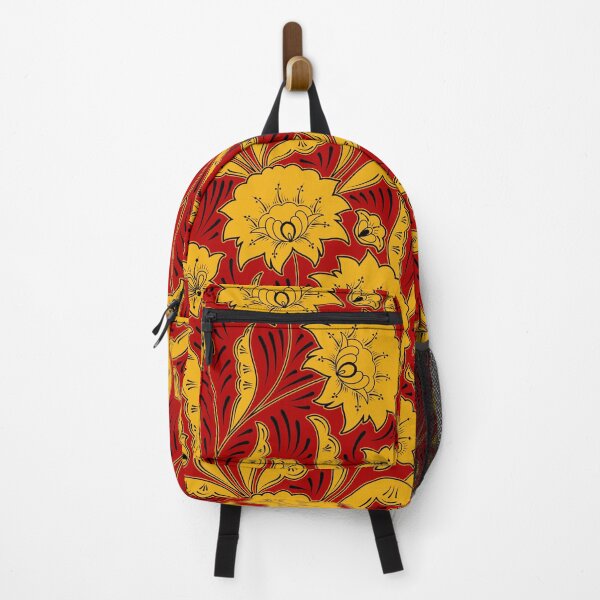Item preview, Russian Khokhloma Golden Flowers over Dark Red Background Pattern designed and sold by silviaol.