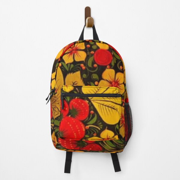 Item preview, Russian Khokhloma Golden Flowers, Leaves and Red Strawberries Pattern designed and sold by silviaol.