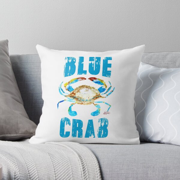 Blue Crab type Throw Pillow