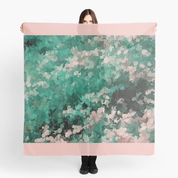 Aperçu de l'œuvre Impression abstraite de pétales roses et verts créée et vendue par JariHawk.