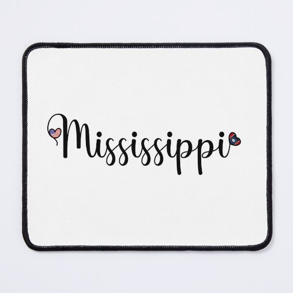 Item preview, I Love Mississippi - Mississippi Script With Heart Shaped Flags designed and sold by molamode.