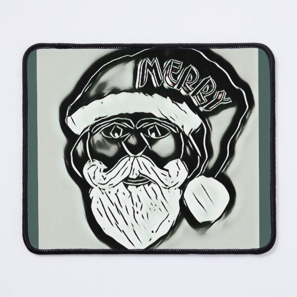 Item preview, All humbug - Merry or not! You don't feel like Christmas, do you? Santa in black and white designed and sold by kikidu21.