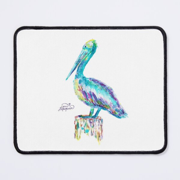 Pelican watercolor Mouse Pad