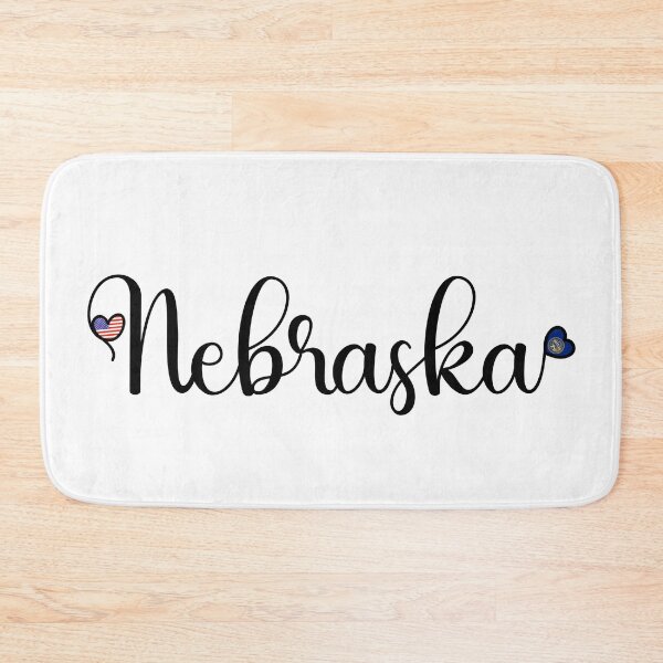 Item preview, I Love Nebraska - Nebraska Script With Heart Shaped Flags designed and sold by molamode.