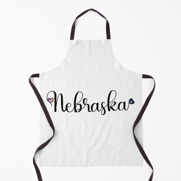 Artikelvorschau, Ich liebe Nebraska - Nebraska-Schriftzug mit herzförmigen Flaggen entworfen und verkauft von molamode.