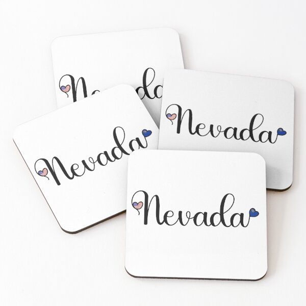 Item preview, Love Nevada - Nevada Script With Heart Shaped Flags designed and sold by molamode.