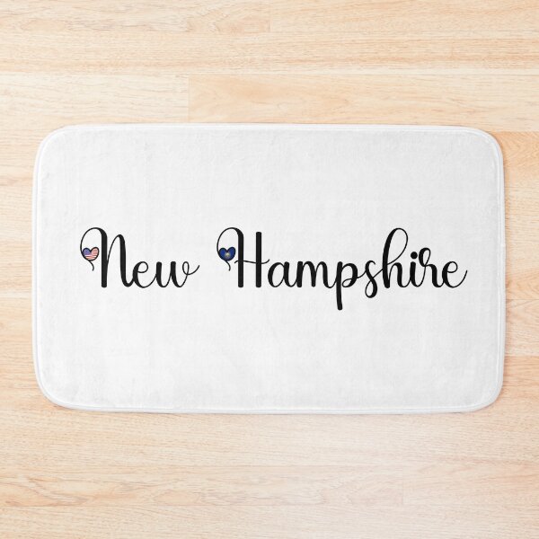 Item preview, I Love New Hampshire - New Hampshire Script With Heart Shaped Flags designed and sold by molamode.