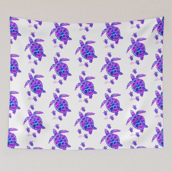 Item preview, Sea Turtle with babies pink and blue designed and sold by Jan Marvin Art Studio.