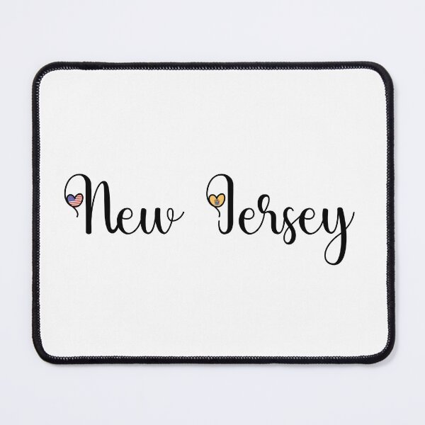 Item preview, I Love New Jersey - New Jersey Script With Heart Shaped Flags designed and sold by molamode.