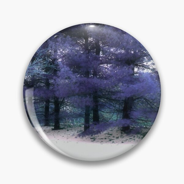 Item preview, Enchanted Winter Evergreen Pine Fir Snow Scene Purple Blue designed and sold by JariHawk.