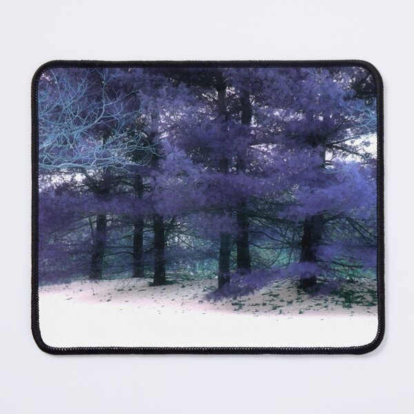 Item preview, Enchanted Winter Evergreen Pine Fir Snow Scene Purple Blue designed and sold by JariHawk.