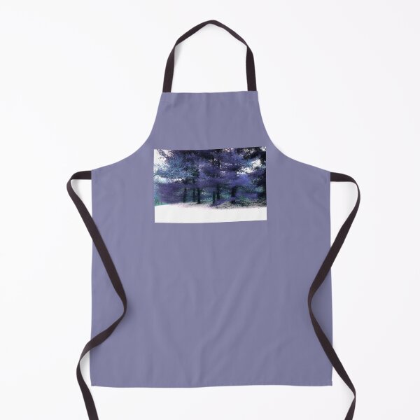 Item preview, Enchanted Winter Evergreen Pine Fir Snow Scene Purple Blue designed and sold by JariHawk.