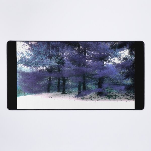 Item preview, Enchanted Winter Evergreen Pine Fir Snow Scene Purple Blue designed and sold by JariHawk.
