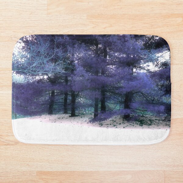 Item preview, Enchanted Winter Evergreen Pine Fir Snow Scene Purple Blue designed and sold by JariHawk.