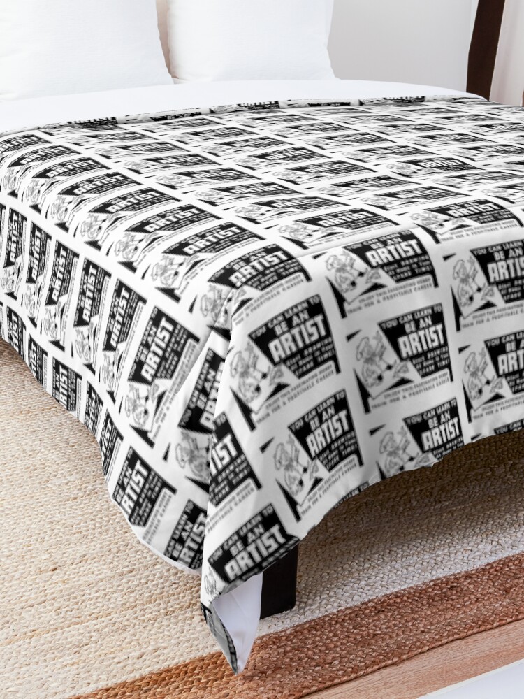 Alternate view of ”You can learn to be an artist” advertisement from the 1940s Comforter
