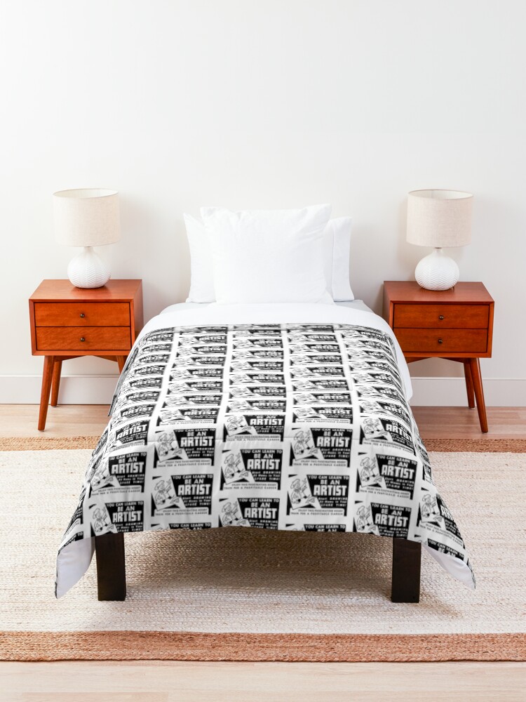Alternate view of ”You can learn to be an artist” advertisement from the 1940s Comforter