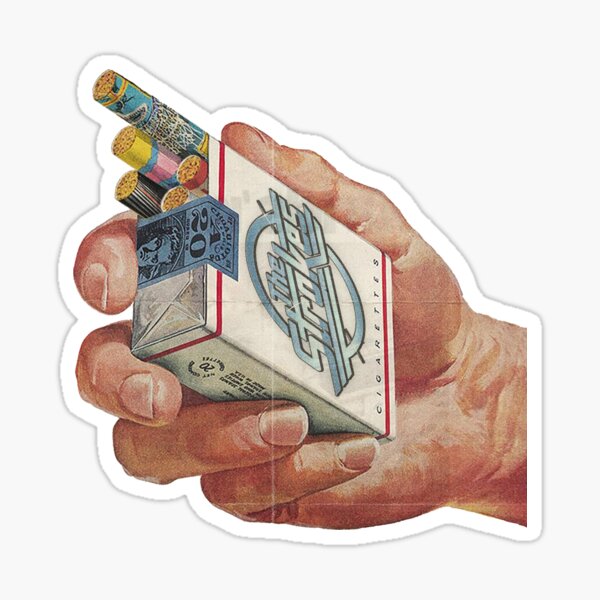 La main avec la cigarette Sticker