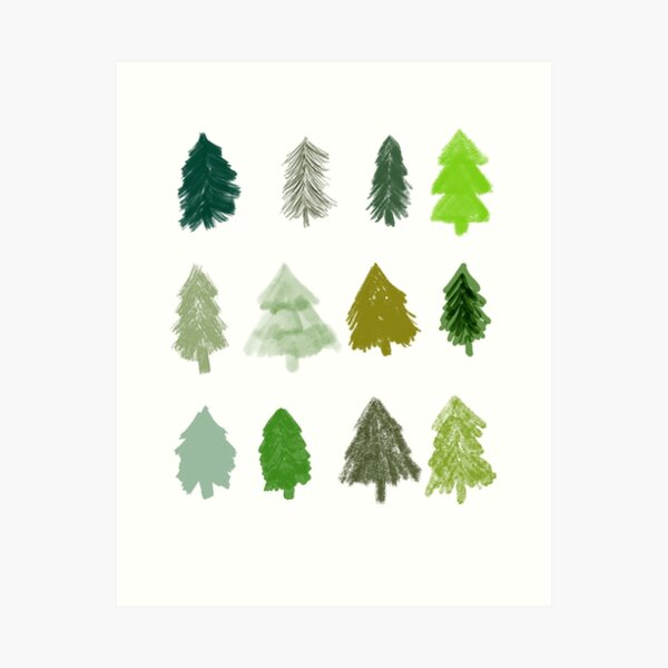 Item preview, Festive Christmas trees  designed and sold by KRJ Design.