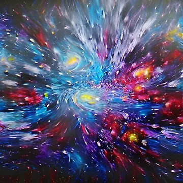 Artwork thumbnail, AI Generated Image of Solar Systems Colliding by PyroPython