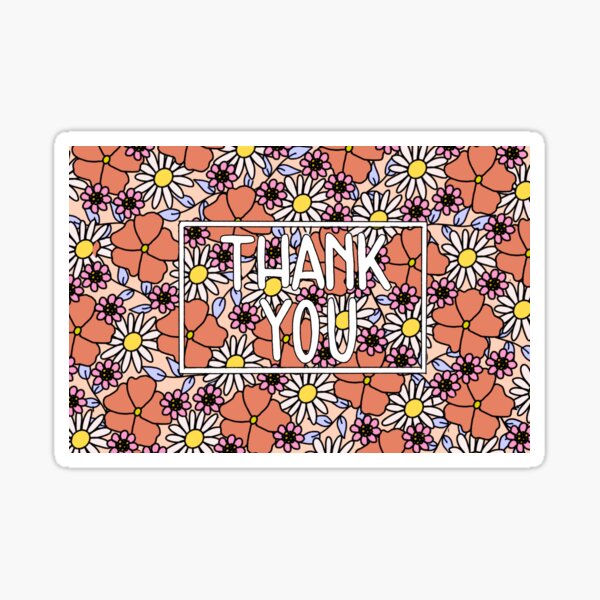Flower thank you Sticker