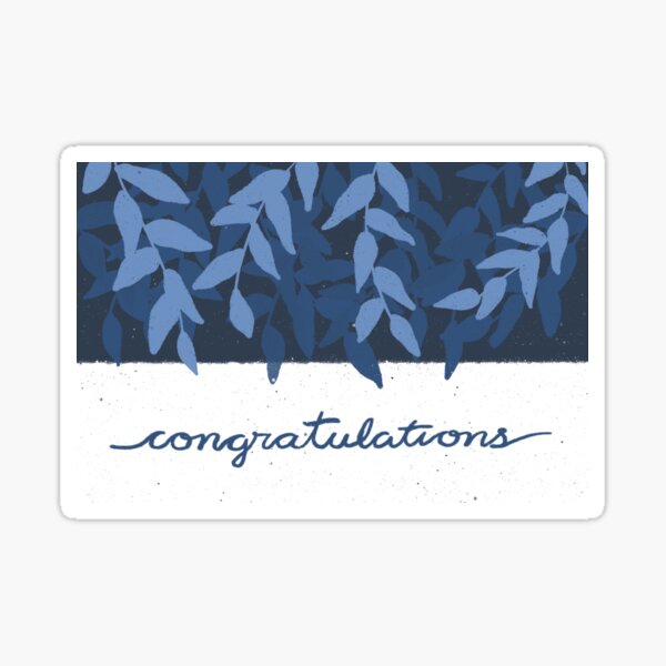 Congratulations card Sticker