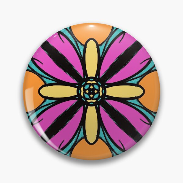 Item preview, Colorful mandala - geometric pattern - aqua, pink, orange, yellow designed and sold by thephoenixsoul.