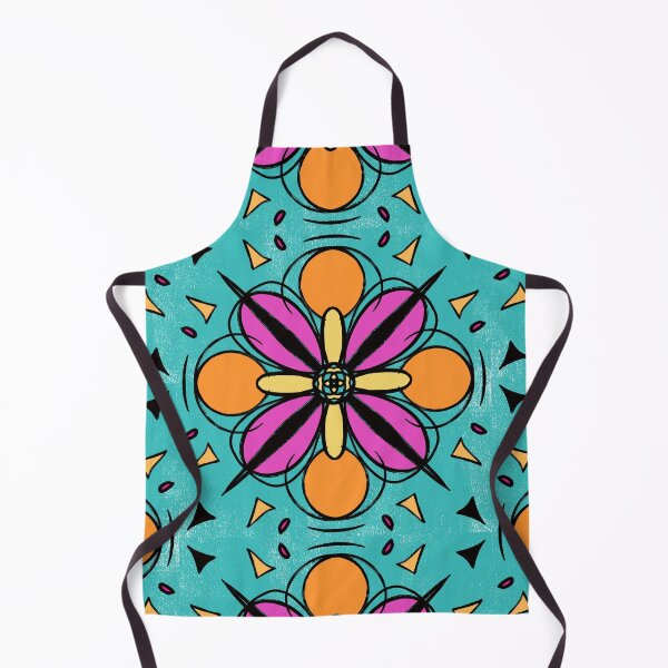 Item preview, Colorful mandala - geometric pattern - aqua, pink, orange, yellow designed and sold by thephoenixsoul.