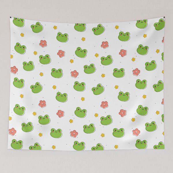Item preview, Cute Offset Frog And Flower  designed and sold by ConcorStore.